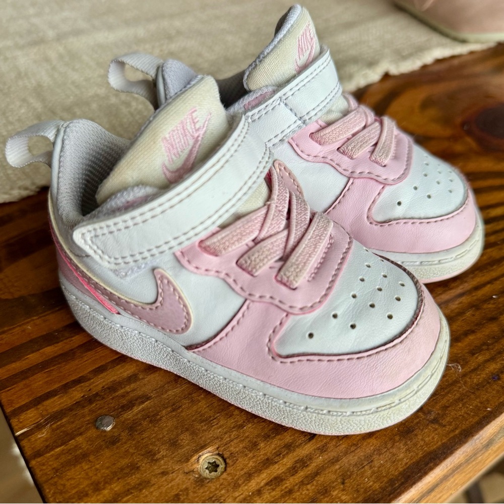 Nike Air Force 1s Pink and White Sneakers
